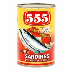 555 - Sardines In Tomato Sauce (Hot) 155g