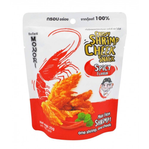 MONORI - Shrimp Cheek Snack Spicy Flavour - 25g